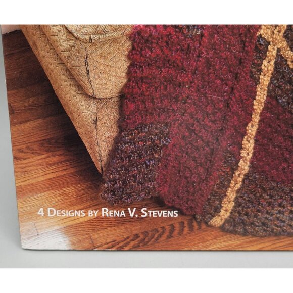 Quick Knit Textured Afghans Pattern Book Leisure Arts Four Designs - Picture 2 of 6